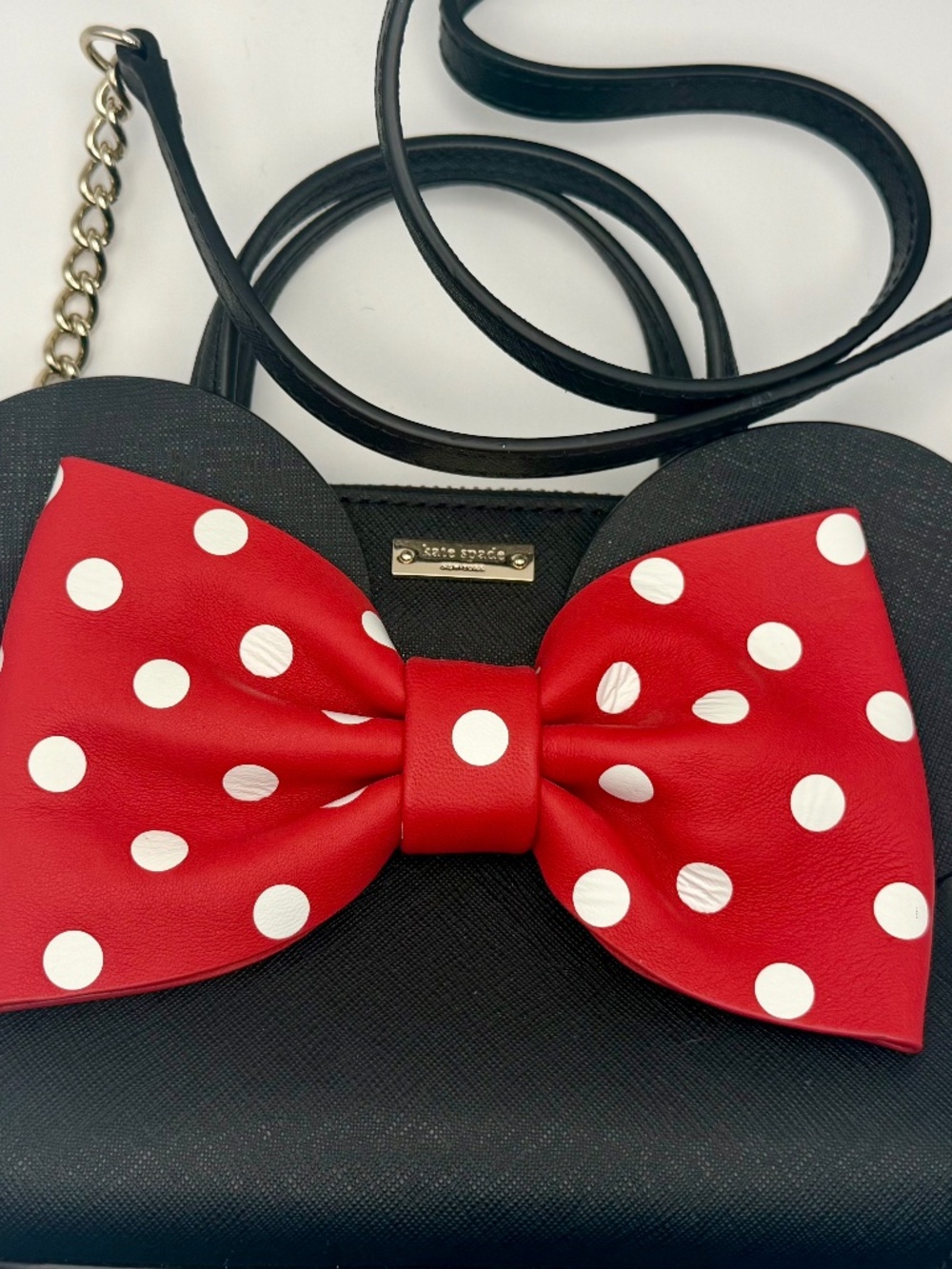 kate spade new york Minnie Mouse Mini Maise Leather Hand Bag - Black